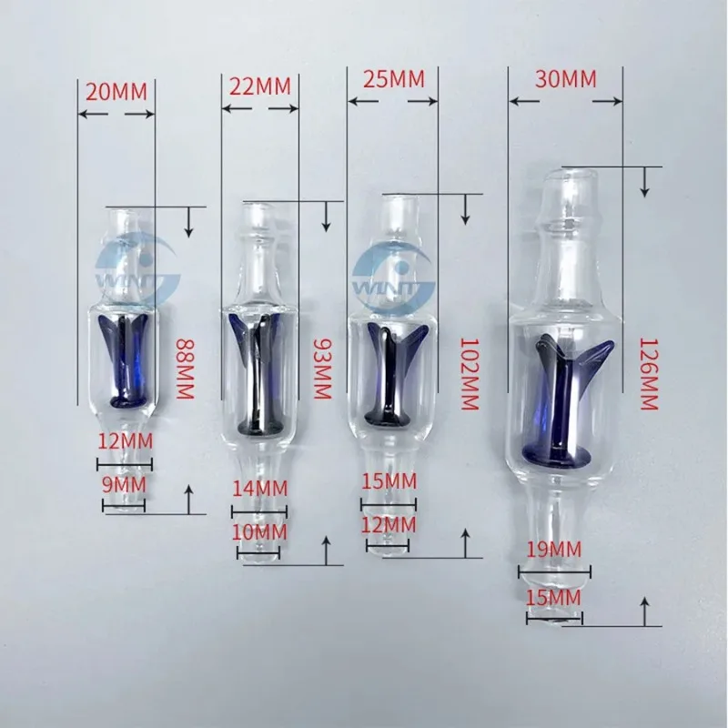 Filling Machine Packaging Equipment Filler Accessories Glass Check Valve Piston Blue Core High Borosilicate Glass Tube