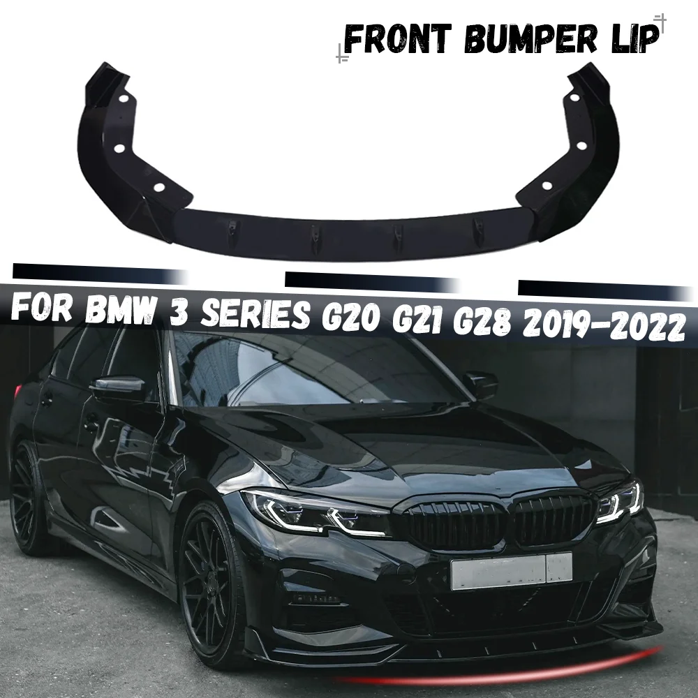 

For BMW G20 G21 320i 320d 330i M340 2019-2022 Pre-Lci M pack Front Bumper Splitter Lip Diffuser Spoiler Bumper Deflector Cover