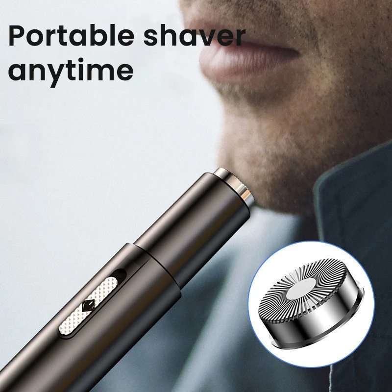 Electric Nose Hair Clipper Rechargeable Multi-kinetic Shaving Two-in-one Unisex Fully Automatic Washable   Trimmer