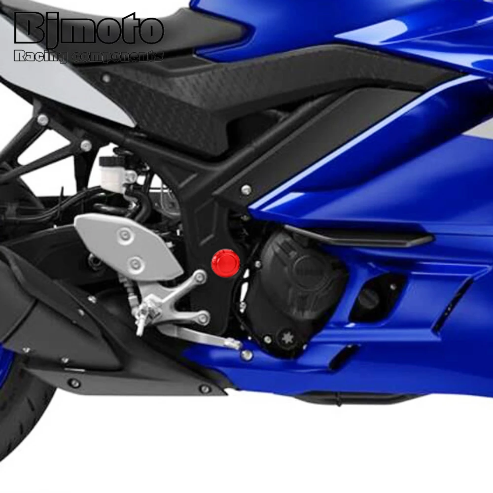 دراجة نارية الزخرفية الإطار ثقب غطاء ، التوصيل لياماها YZF R25 R3 MT25 MT03 2014-2023 ، غطاء YZF-R3 ، YZF-R25 ، MT 25 03