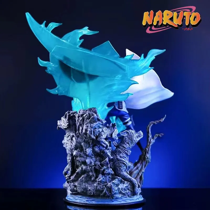 26Cm Naruto Anime Figuur Hatake Kakashi Standbeeld Beeldje Model Pop Ornament Collectie Kamer Decora Bureau Speelgoed Cadeau
