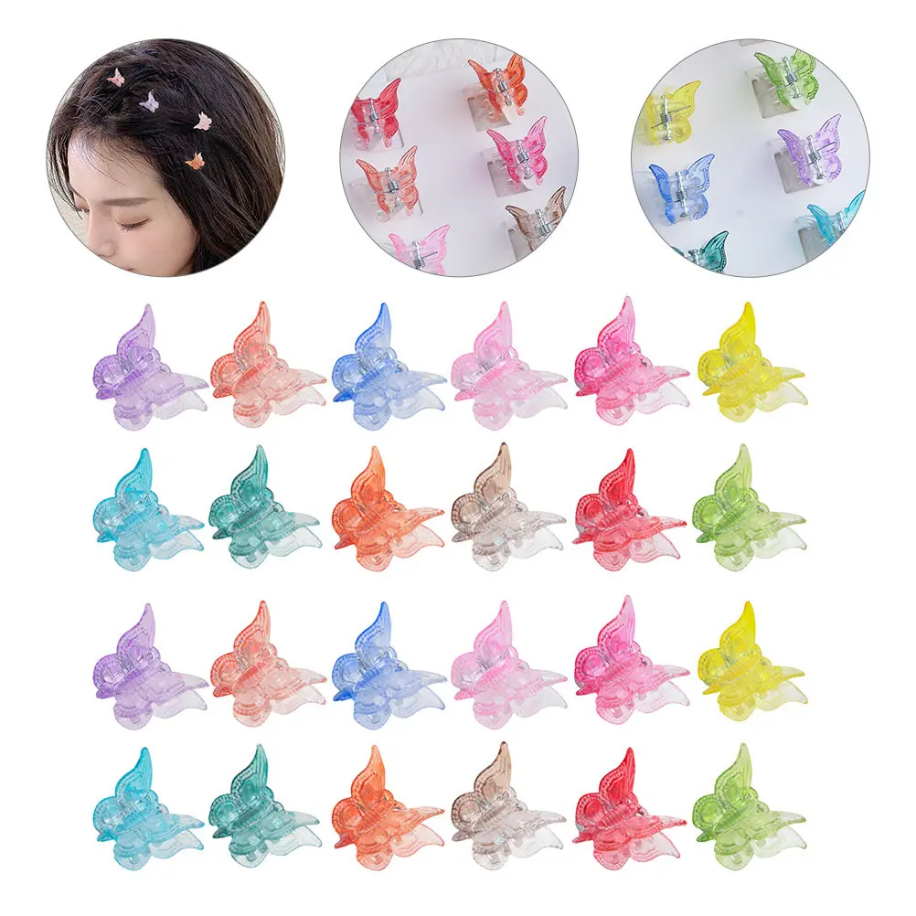 24Pcs Butterfly Clips for Hair Small Claw Clips Lightweight Secure Hold Elegant Styling Accessory for Parties Celebrations Daily