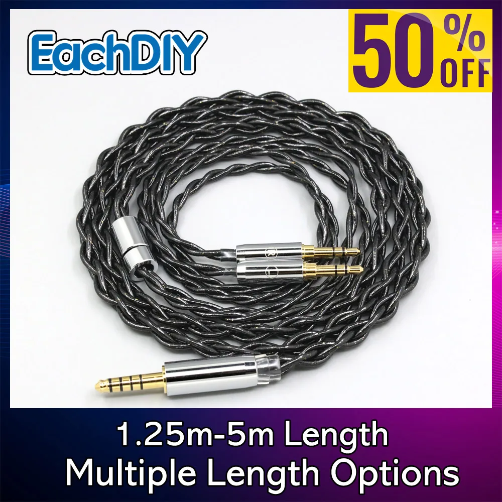 99% Pure Silver Palladium Graphene Floating Gold Cable For Hifiman Sundara Ananda HE1000se V2 HE6se he400se Arya He-35x LN008339