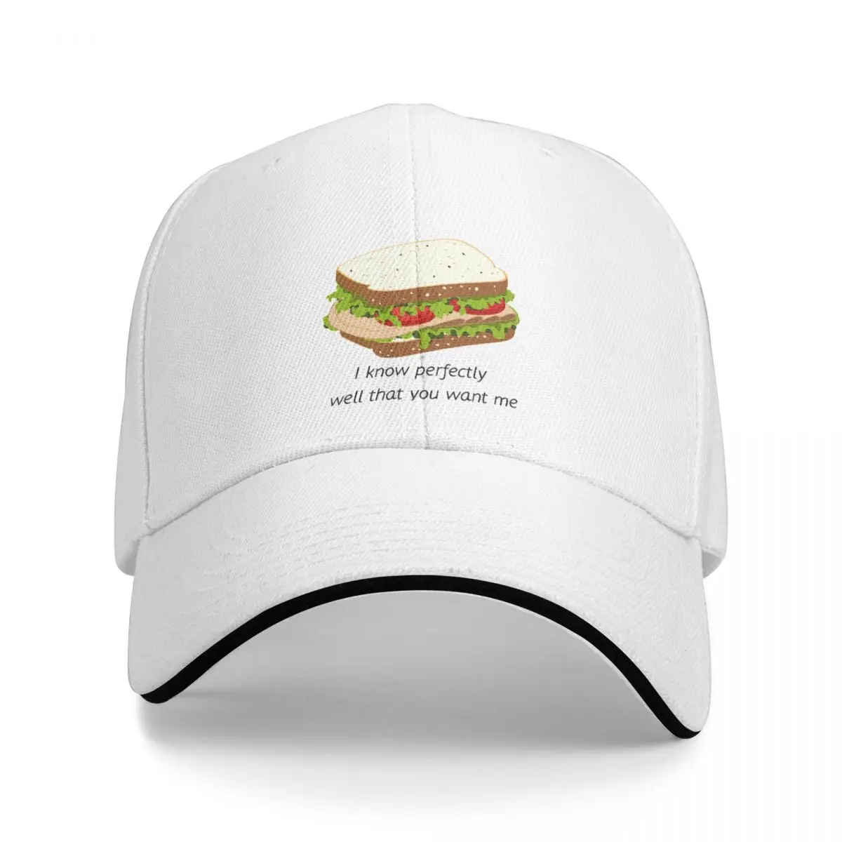 Delicious sandwich. Cap Baseball Cap Winter items Women's golf wear Men's