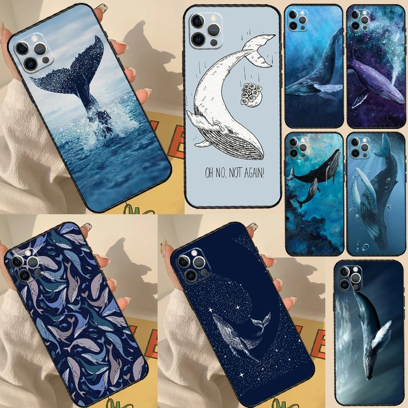 Beautiful Blue Whale Painting Case For Samsung Galaxy M32 M53 M16 M11 M21 M31 M35 M12 M13 M14 M15 M36 M56 M52 M55 M34 M54