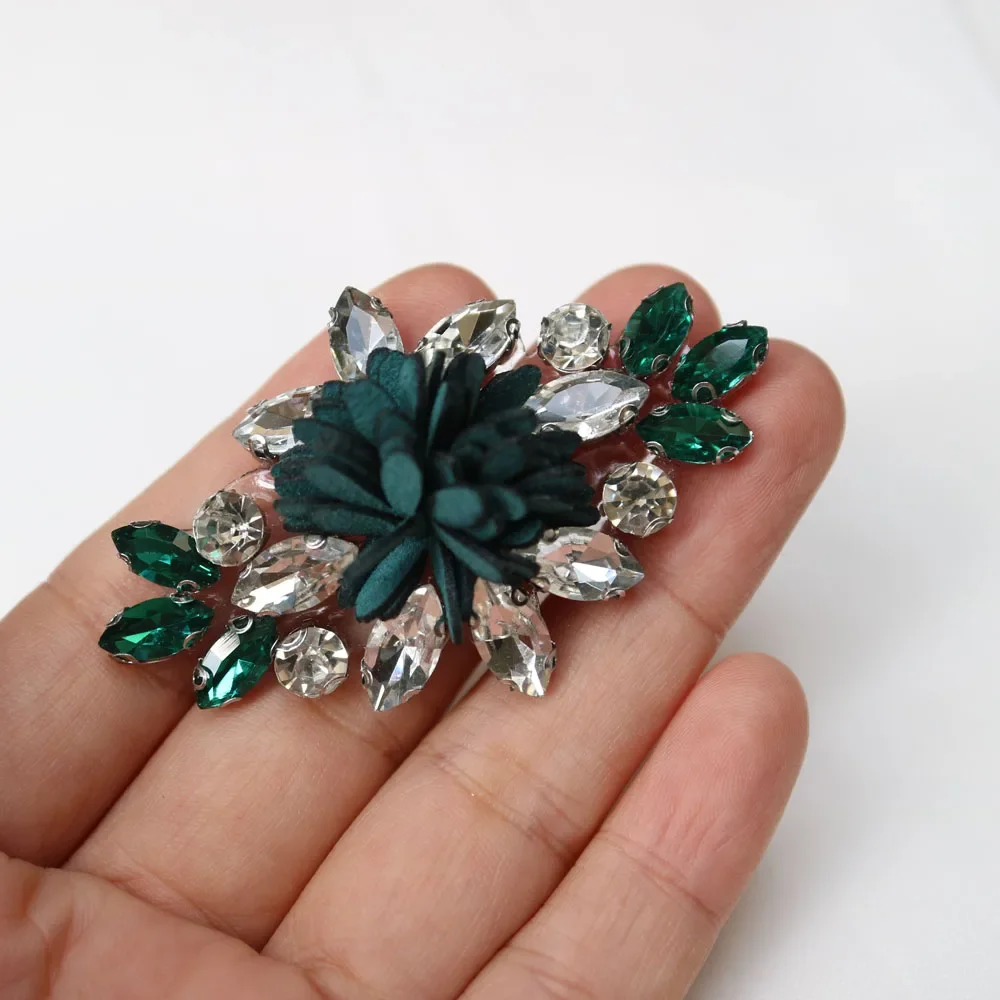 1pc crystal flower beaded appliques patches for clothing DIY  iron on rhinestone  Embroidery parches bordados para ropa
