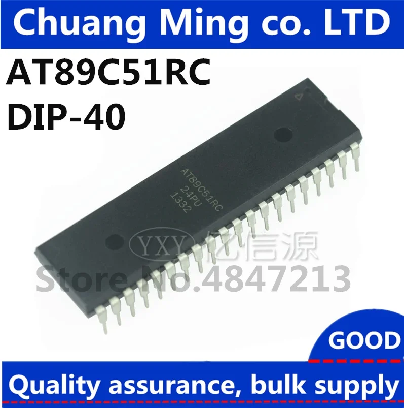 Free Shipping 5-10pcs/lots AT89C51 AT89C51RC-24PU AT89C51RC-24PI AT89C51RC DIP-40 In Stock