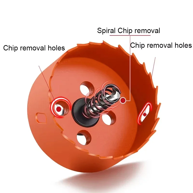 Popular 16-100mm Bi-Metal Hole Saw Kit for Stainless Steel, Iron, Aluminum, Wood Cutting, HSS Drill Bit for DIY