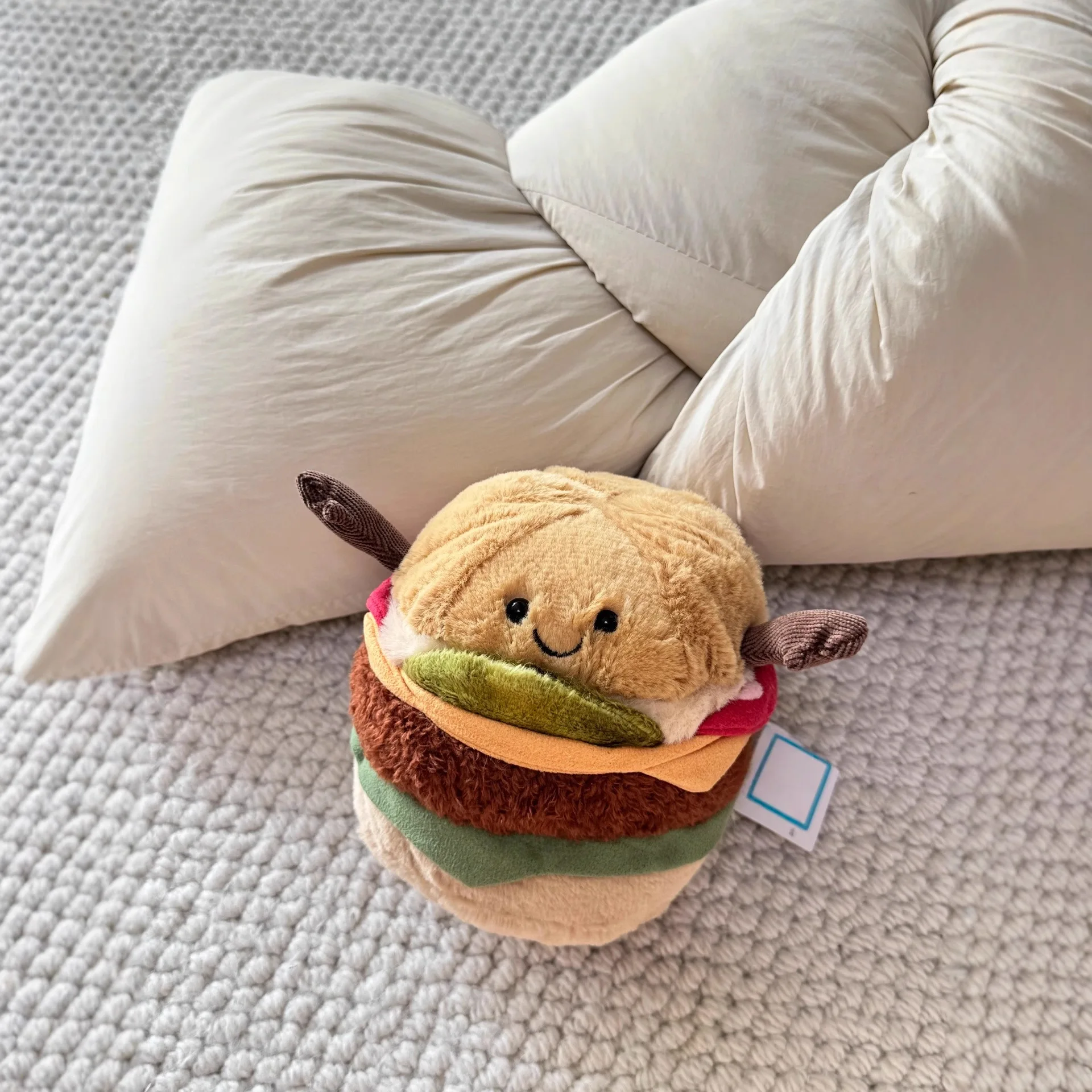

Soothing Hamburger Plush Cuddly Stuffed Animal for Emotional Comfort Best Bedtime Hug Companion Gift for Children