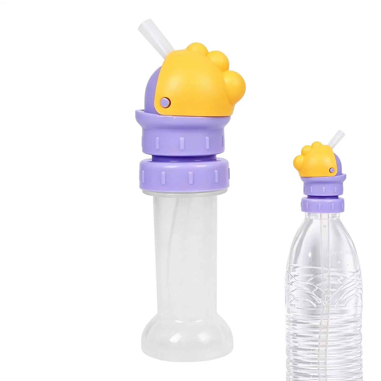 Spill-Proof Water Bottle Spout Adapter for Kids, Reusable Detachable Lid with Straw, Portable Drink Cover for Travel & School