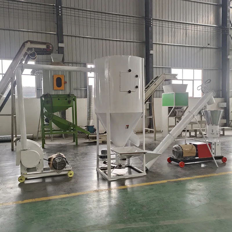 【Hot Sale】Feed Pellet Machine Production Line, With An Hourly Output Of 1 Ton Of Pellet Feed, Cattle And Sheep Pellet Feed Produ