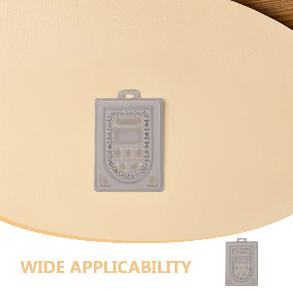 2Pcs Flocked Design Board Rectangular Plastic Jewelry Making Tray Necklace Measurement Tool Craft Beading Mat Jewelry Supplies