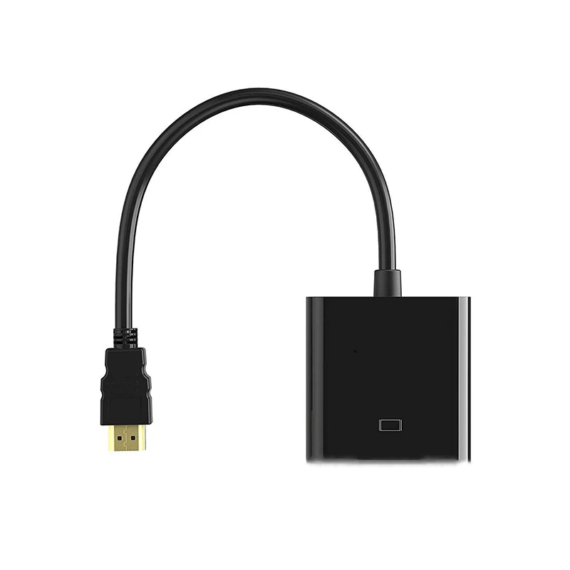 Adapter HDMI kompatybilny z kablem VGA, HD 1080P, z obsługą Audio, HDTV, męski na VGA, żeński konwerter do laptopa, PC, tabletów TV