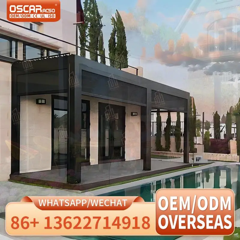 6x3 4x4 4x3 3x4 3x3 Aluminum Retractable Louver Bioclimatic Outdoor Pergola for Patio Garden Backyard pergola