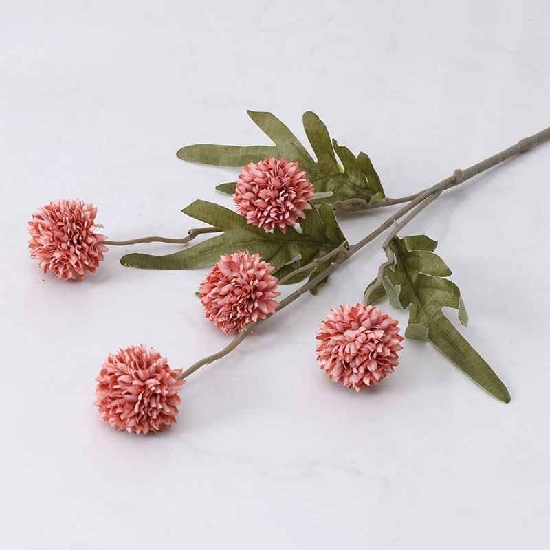 67CM Artificial Dandelion 5 Head Chrysanthemum Home Decoration Bedroom Living Room Decorations Silk Flower Wedding Decoration