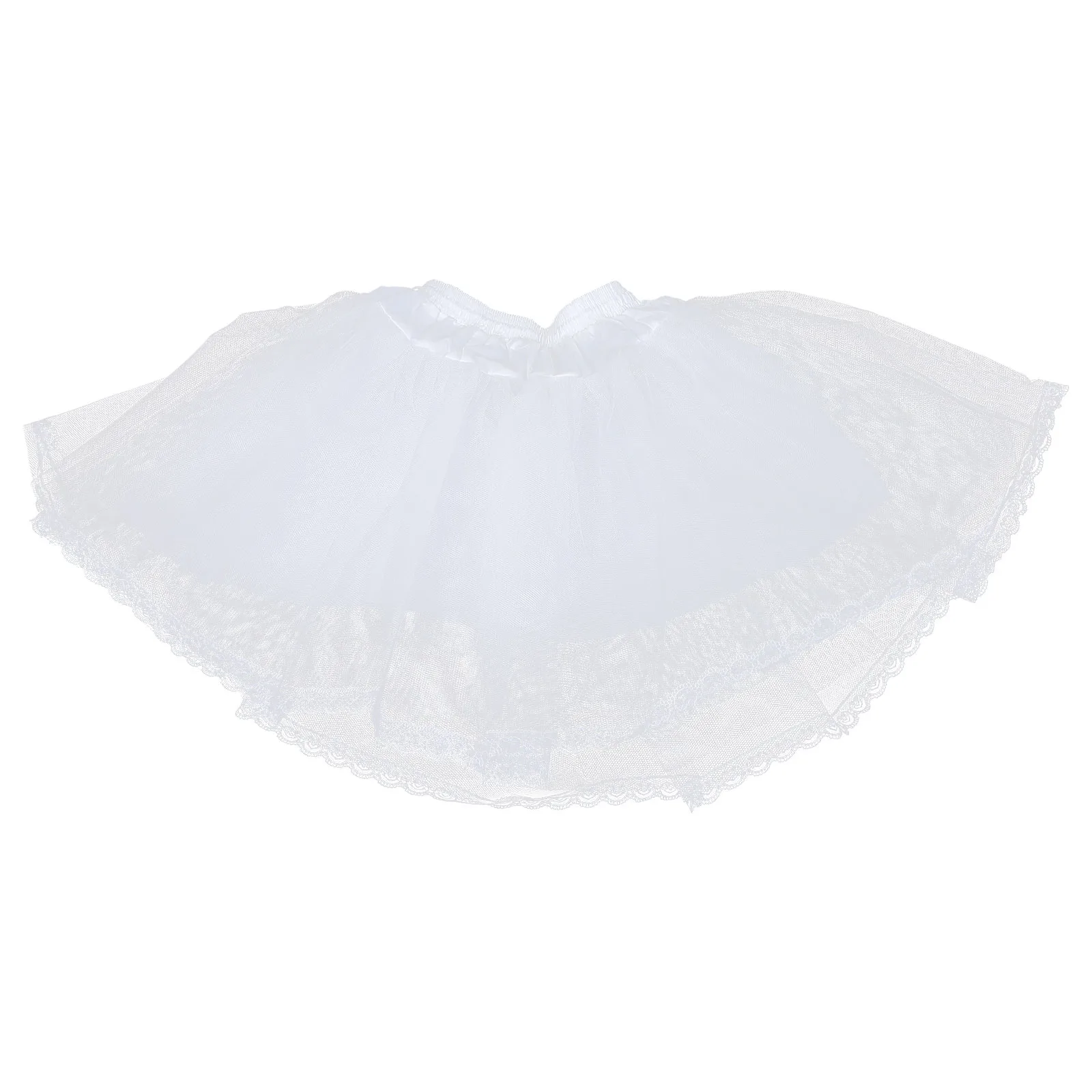 

Fancy Short Petticoat Skirt For Women Hoopless Tutu Underskirt Elegant Shaping Dance Party Costume White L-Xl Size Comfortable