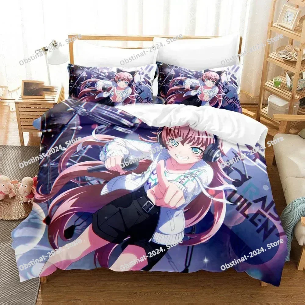 New Nyubara Reona Bedding Set Anime Raise A Suilen Duvet Cover Full Queen King Size Pillowcase Bed Printed Bed Set Single Twin