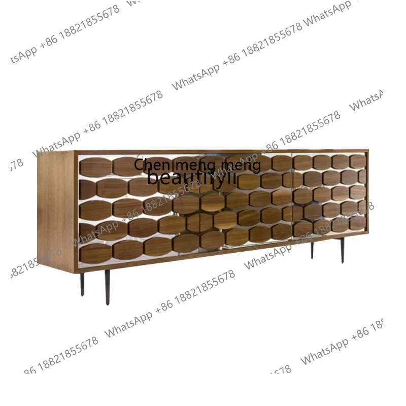 G153  S Italian light luxury solid wood against the wall TV cabinet designer dining side cabinet living room entrance