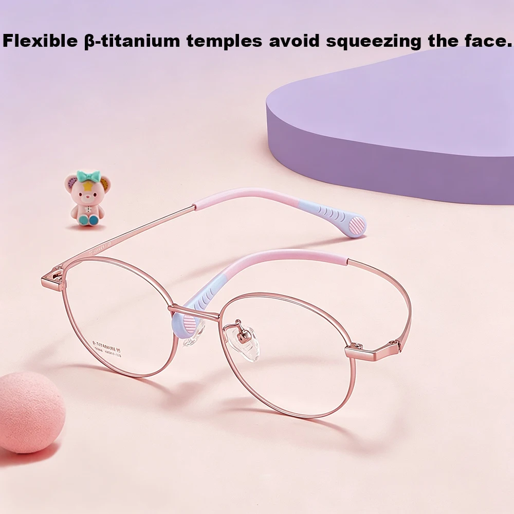 Premium Kids β Titanium Oval For Myopia Control lens Glasses Frame 9g Ultralight Prescription Eyeglasses For 6-12 Years Children