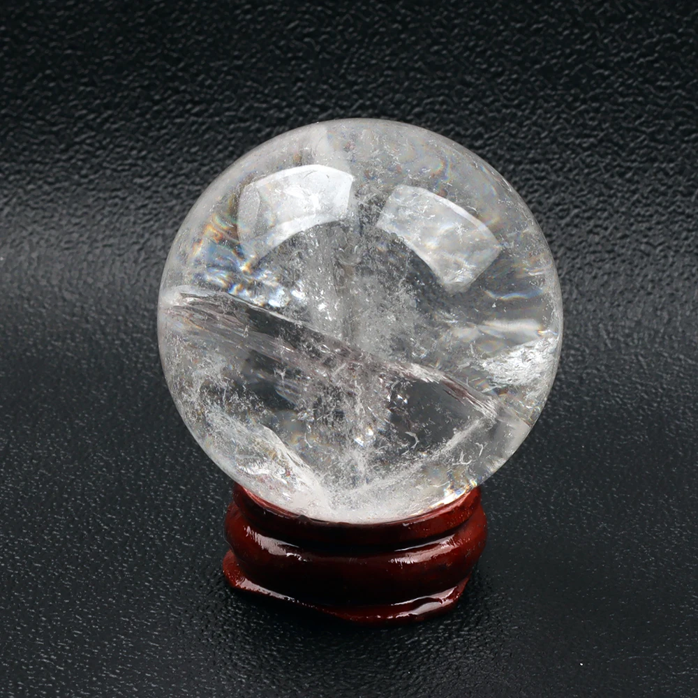 45 Mm A+ Rock Quartz Ball Hand Carved Big Crystal Sphere Figurine, Natural Stone Crystal Ball, Craft Art, Chakra, Home Decor