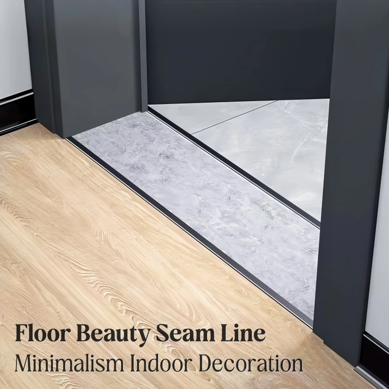 T-shaped Tile Beauty Seam LED Aluminum Profile Recessed Floor Gap Transition Channel Wall Ceiling Edge Banding Bar Strip Lights