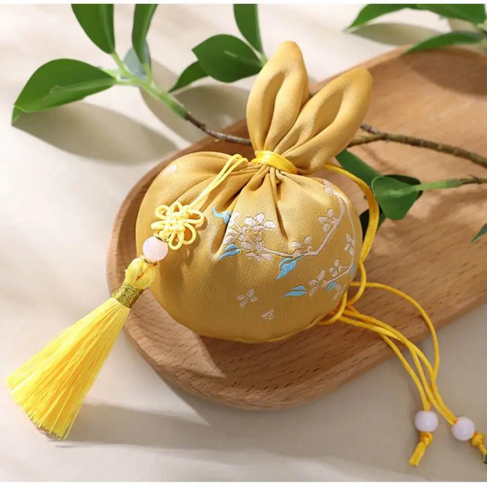 Handmade Mid-Autumn Festival Rabbit Sachet Bag Embroidered Lucky Hanging Embroidery Sachet Pendant Traditional Jewelry Packaging