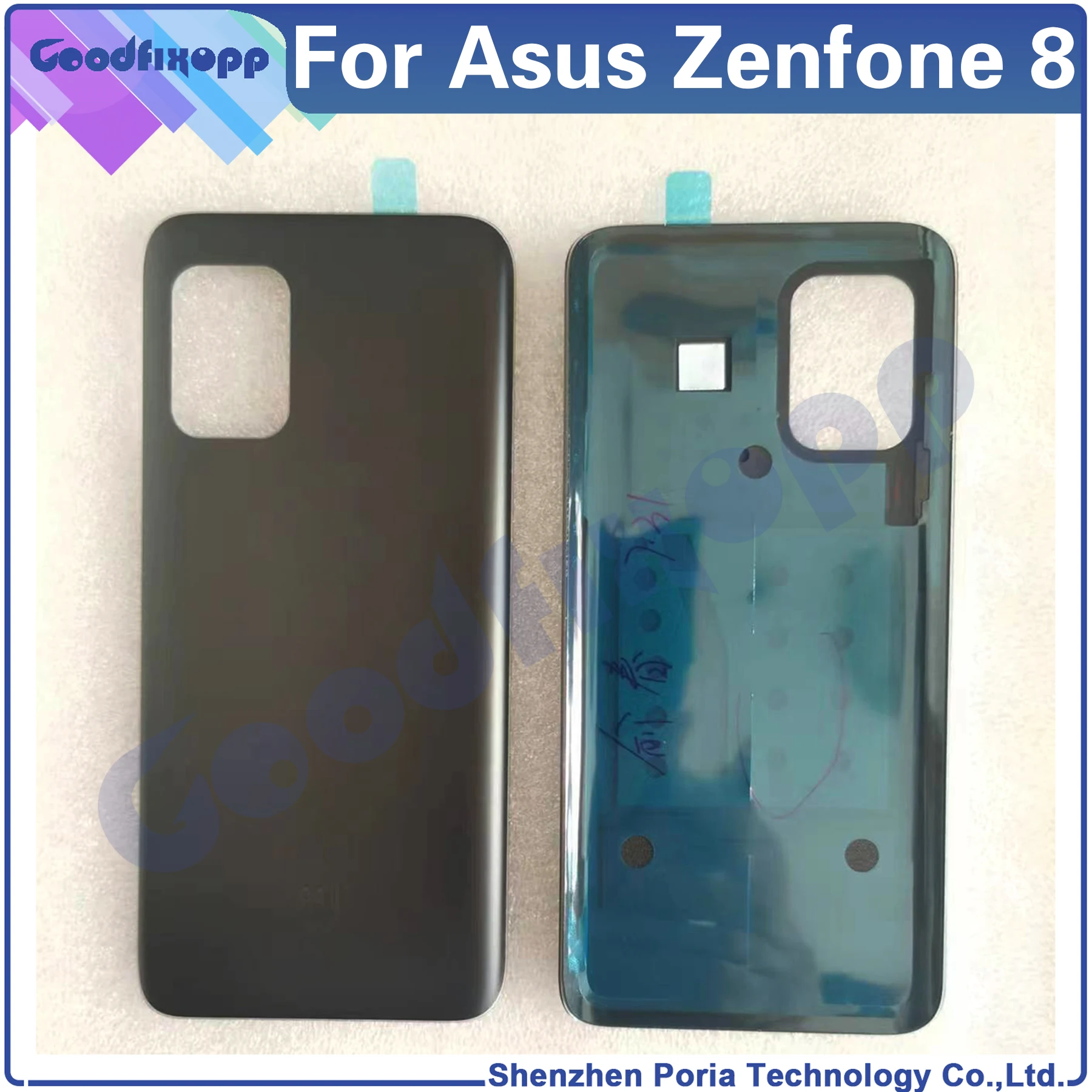 For Asus Zenfone 8 8Z ZS590KS ZS590KS-2A007EU I006D Zenfone8 Back Cover Door Housing Case Rear Cover Battery Cover