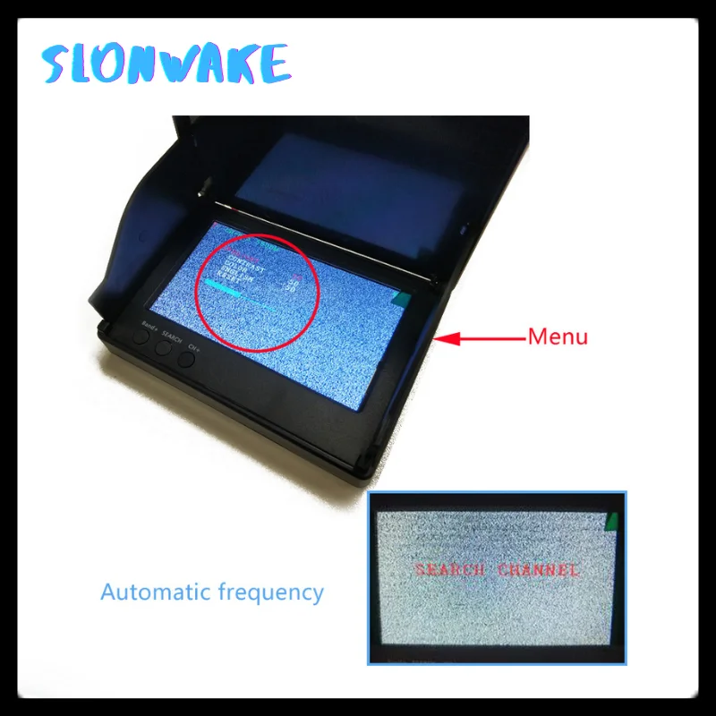 Monitor FPV de 5,8G, 48 canales, 4,3 pulgadas, pantalla de vídeo con batería integrada de 480x272 con transmisor ajustable de 5,8G y 1000mw + cámara CMOS 1000TVL