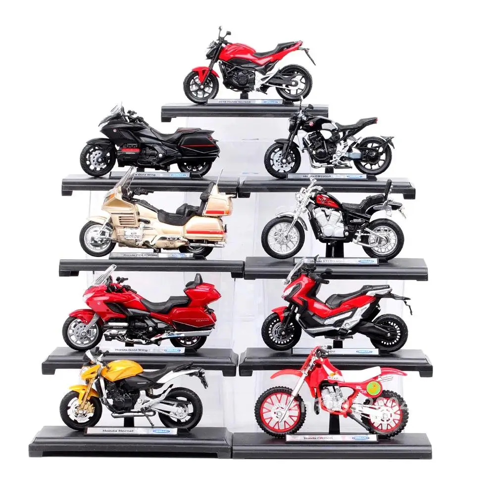 Welly 1/18 Scale Honda X adv CB1000R CBR650F NC750S Gold Wing CR250R Hornet Motorcycle Model Diecast Toy Bike Replicas