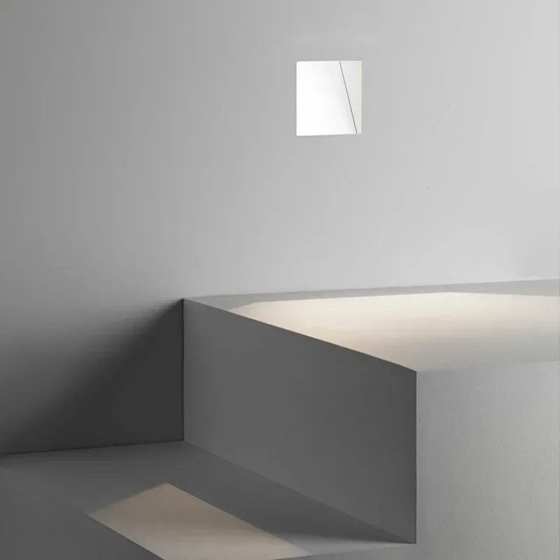 Imagem -04 - Lâmpadas de Parede Led sem Moldura Embutidas com Sensor de Movimento Luz Noturna Inteligente Lâmpadas para Degrau e Escada Quarto Interno Escada e Vestíbulo 3w