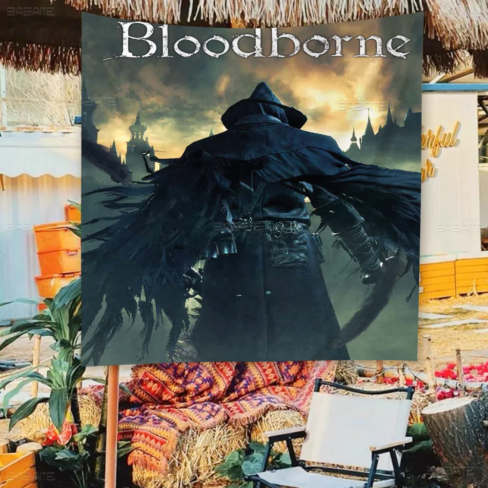 Bloodborne Retro Flags Multiple Choice Living Studio Booth Interior Decoration Banner