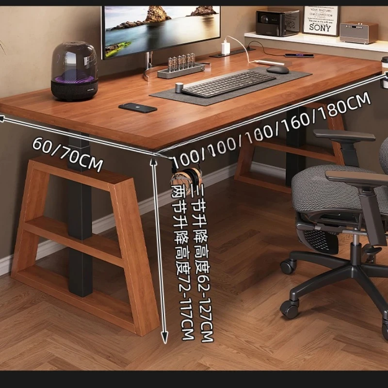 

XL solid wood electric lifting table computer table home smart desk e-sports office study table