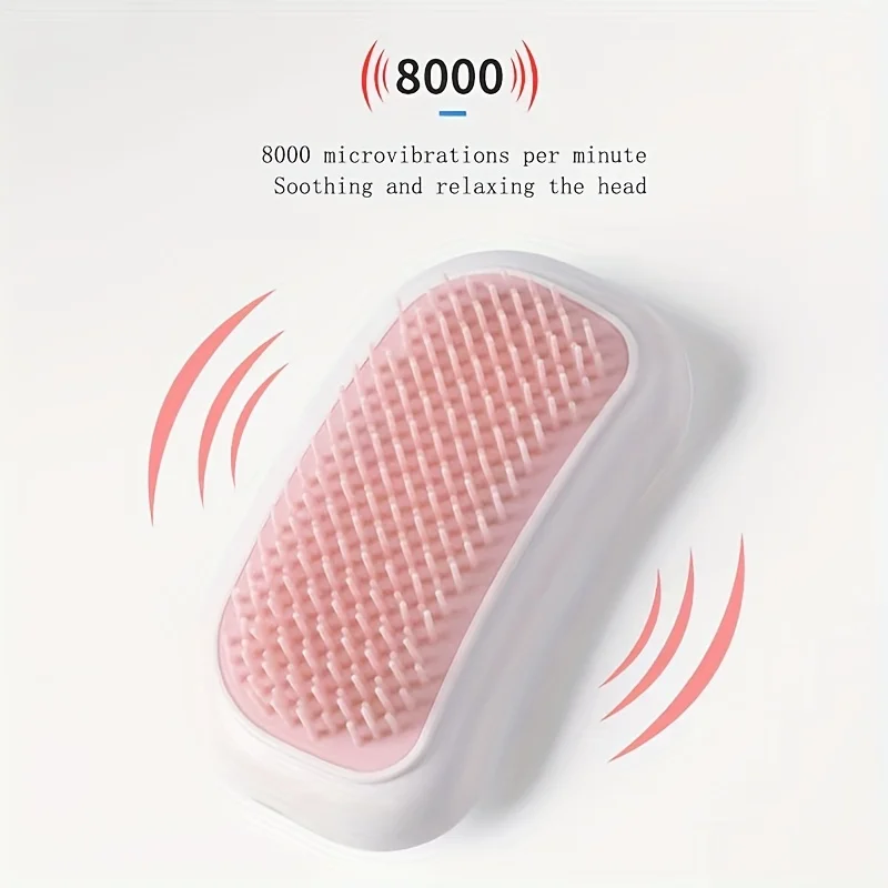 Electric Hair Massager, High Frequency Vibration Scalp Massager Brush for Head & Body Relax, Portable Beauty Tool for Hair Care. view 3