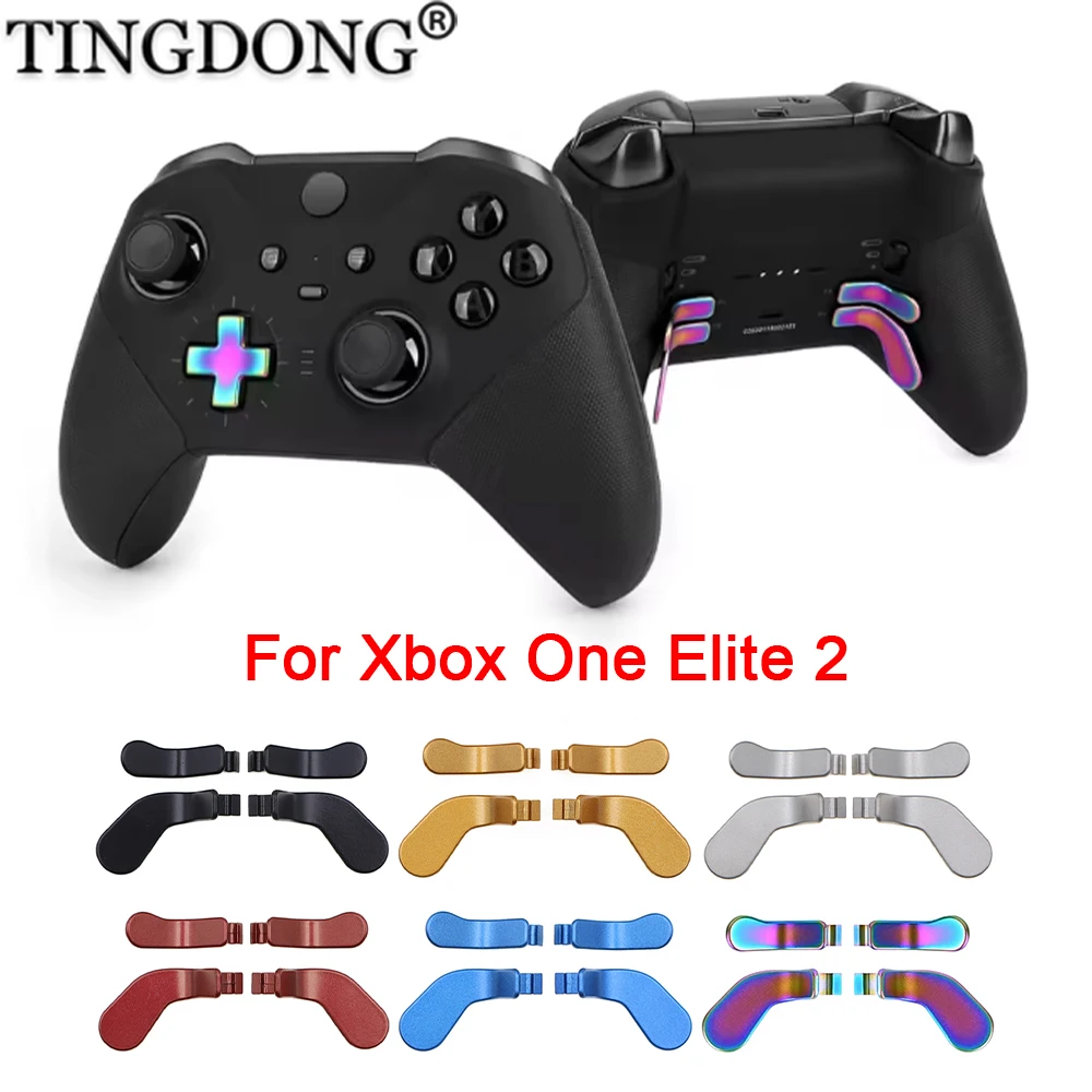 4 In 1 Metal Paddles Controller Trigger Back Button for Xbox One Elite 2 Controller Accessories Gamepad Parts
