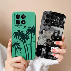 Case For Xiaomi Poco X6 Pro 5G Fashion Black Coconut Tree Silicone Soft Shockproof Casing For XiaomiPocoX6 Pro 5G Fundas Bumper