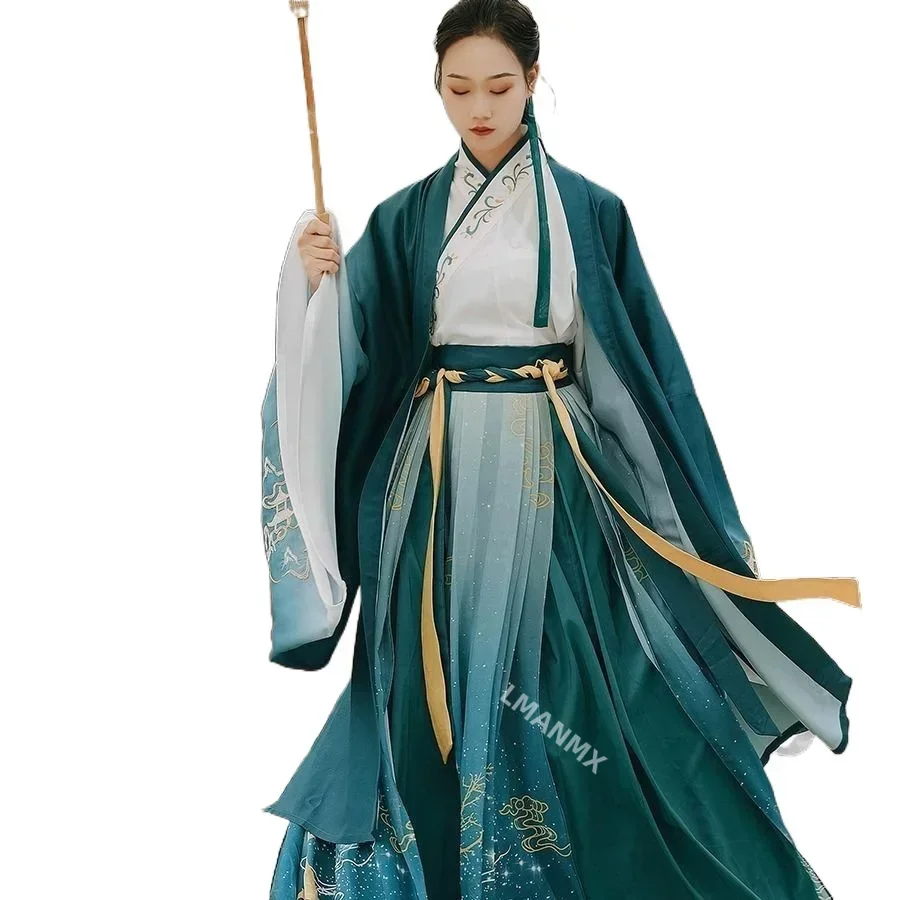 Robe Hanfu traditionnelle de grande taille pour hommes, costume de la dynastie Han, vêtements de couple de sans-abri des Prairies chinoises, kimono masculin imbibé de Tang