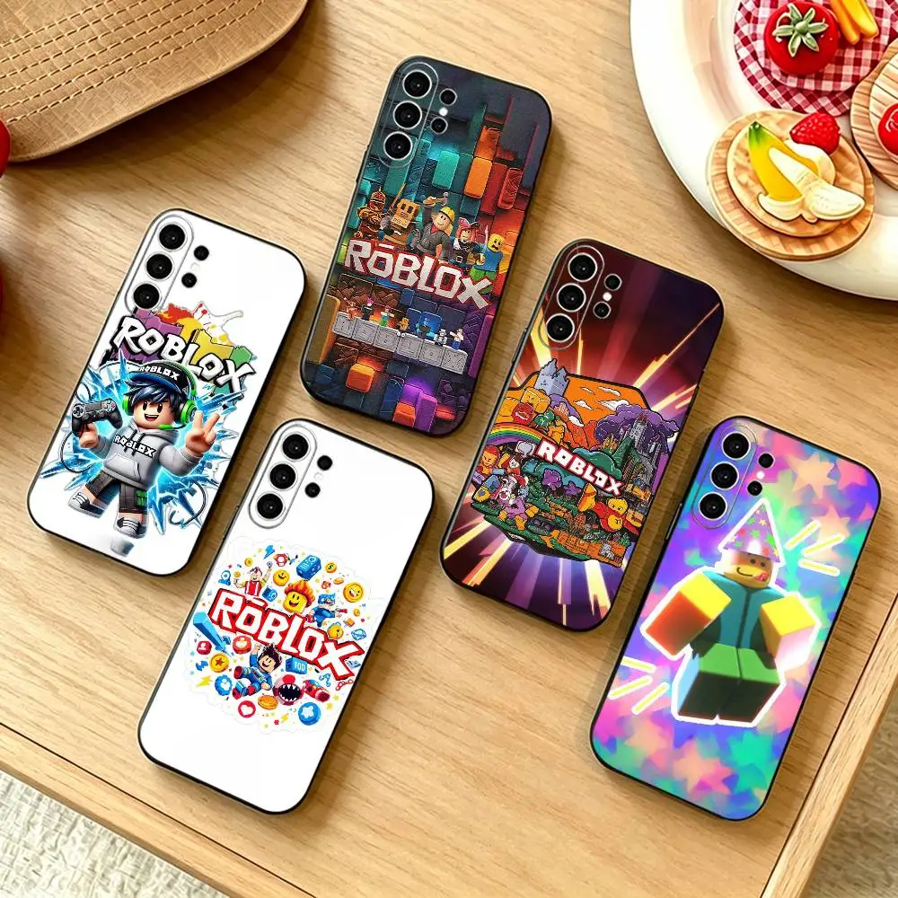 Cartoon Game-R-rOBLOXE Phone Case For Samsung S25,S24,S21,S22,S23,S30,Ultra,S20,Plus,Fe,Note,10,9,5G Black Cover