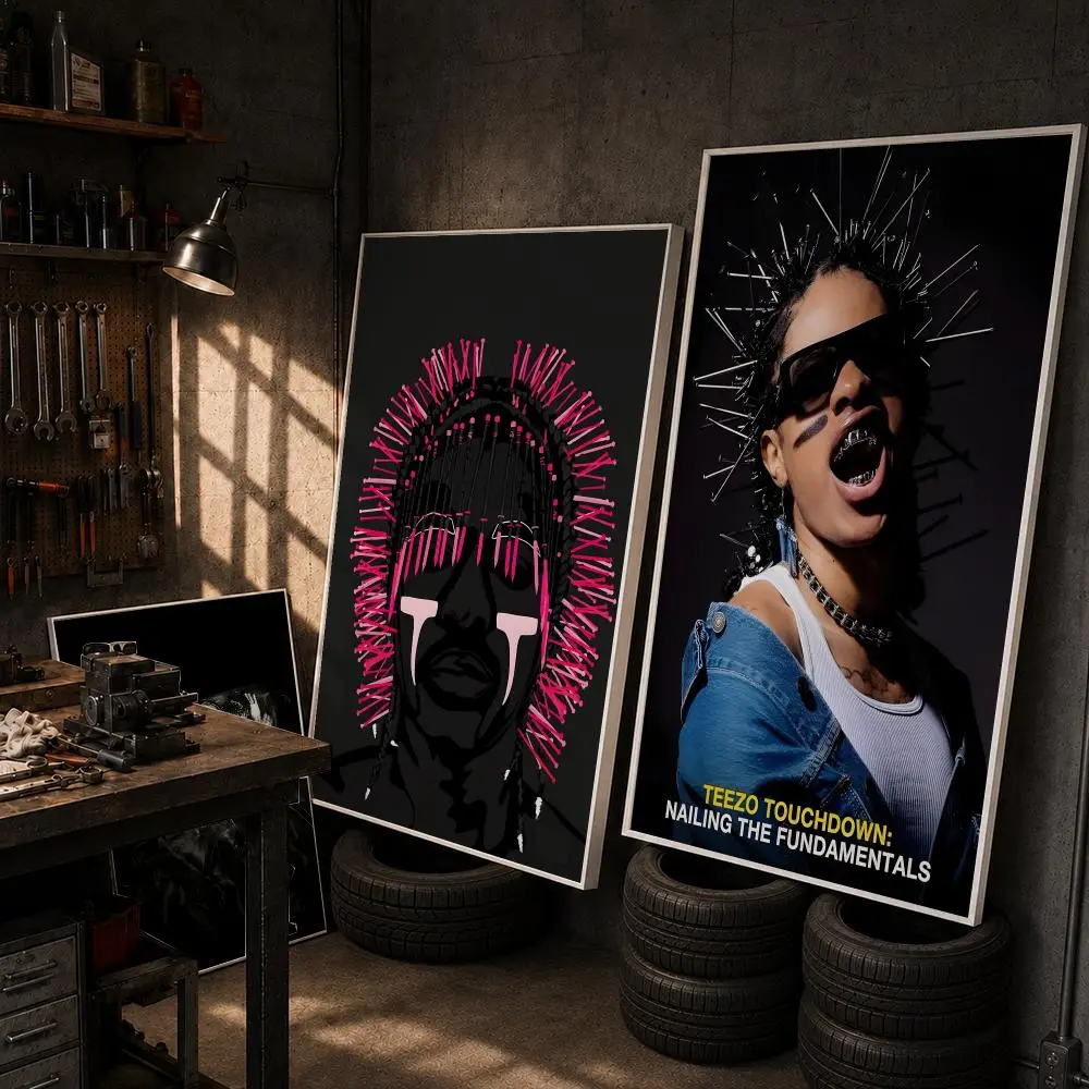 Singer T-Teezo T-Touchdown Poster HD Wall Art Home Decor Waterproof Print Bedroom Garage Party Gift