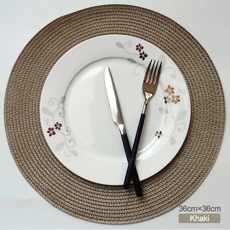 Braided Round Placemats Set 3