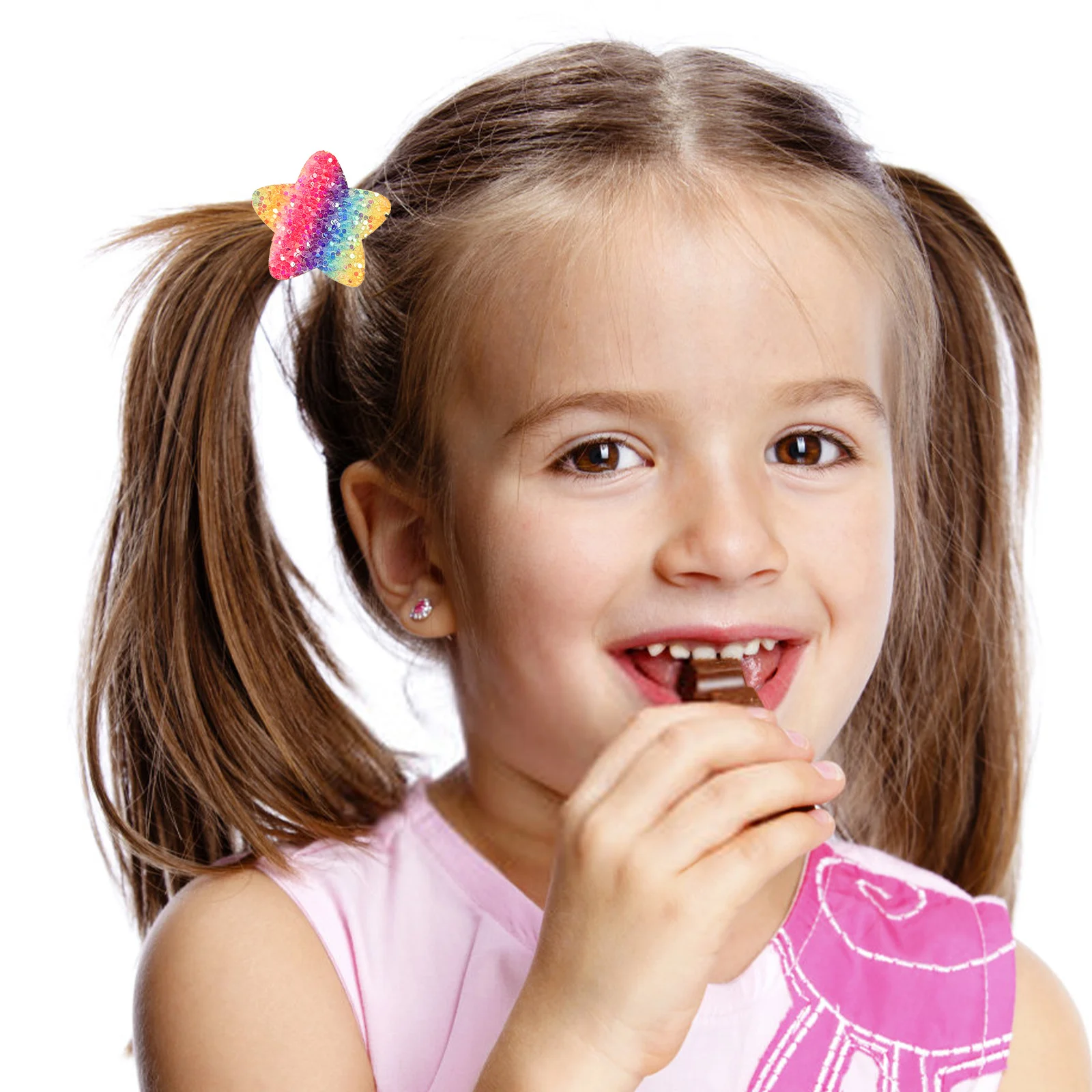 1 قطعة ربطات شعر عالية المرونة بريق ستار Scrunchies لحاملي ذيل حصان متألقة مهرجان الحفلات هدية الشعر #5