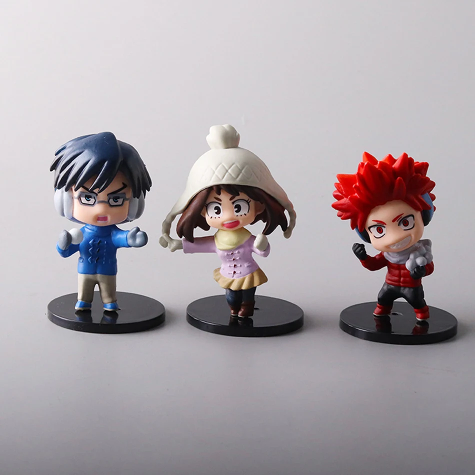 ماي هيرو أكاديميا 6 قطع إصدار ليندا. Midoriya All Might Bakugou Shoto Ochaco PVC Figur deaction Boku no Hero regalo muñeca