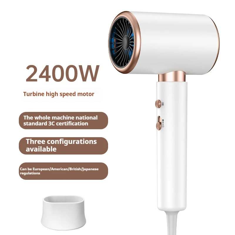 Hair Dryer, High-Speed Electric Turbine Airflow, Low Noise, Constant Temperature And Quick Drying, Suitable For Home Salons.
