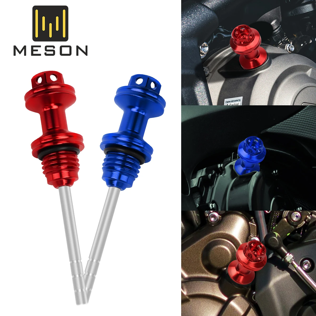 

1PC Motorcycle Engine Oil Dipstick Filler Cap Plug Engine Crankcase Oil Level Gauge for GY6 Scooter Honda Yamaha Kawasaki Suzuki