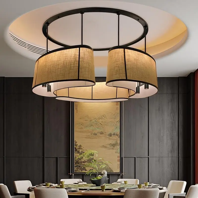 

Chinese-style zen chandelier restaurant hotel box retro Japanese-style Song Dynasty aesthetic restaurant club lamp