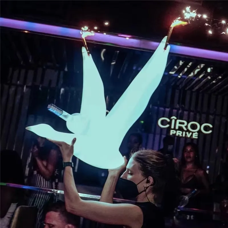 Grey Goose Shaped Led Bottle Presenter with Oem logo for bar KTV Party LED Wine Glass Bottle Display Stand for Night Club
