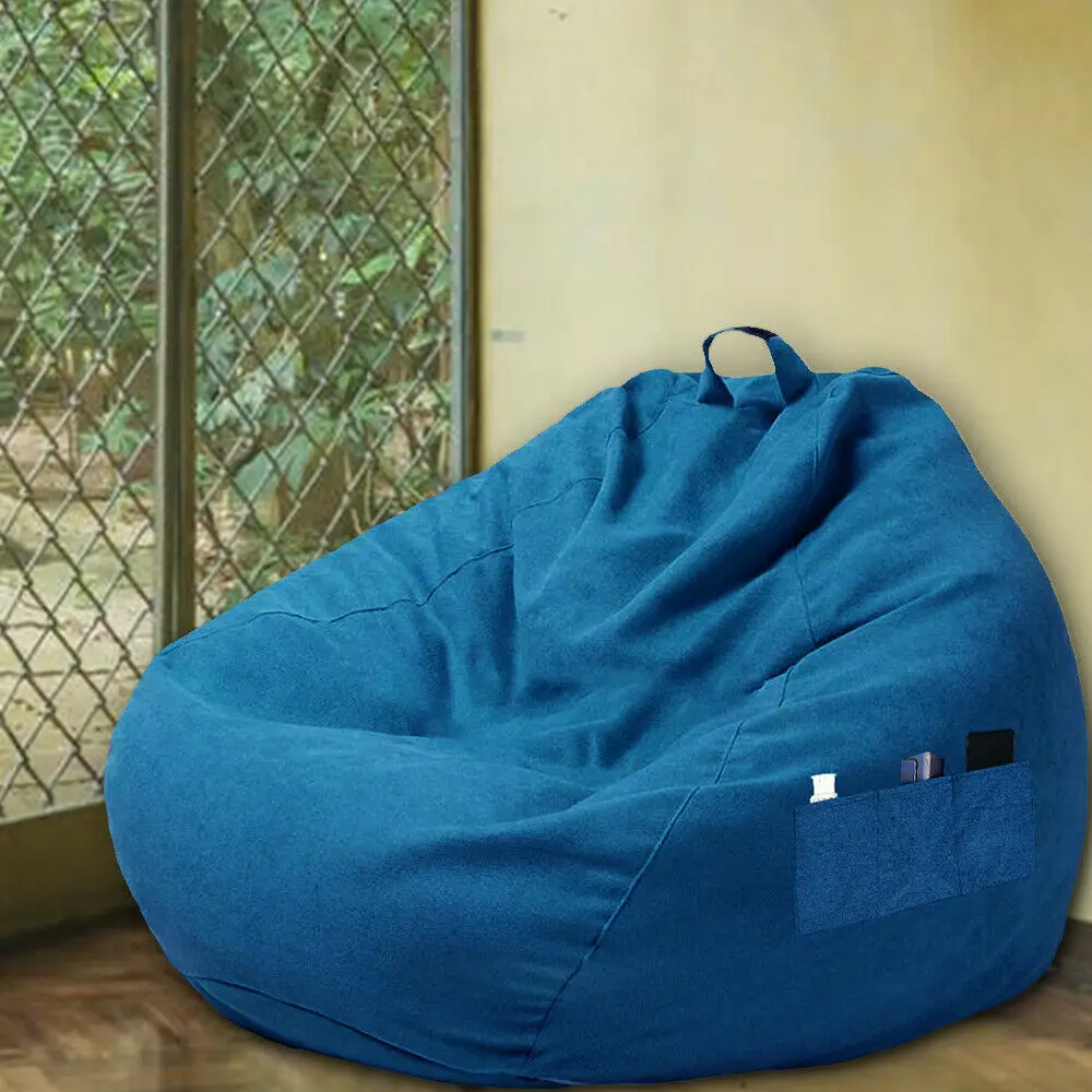 Bean Bag Sofa Chairs Covers Without Filler Lazy Sofas Chair Fruniture Couch Living Room Bedroom Home Tatami Lounger Seat