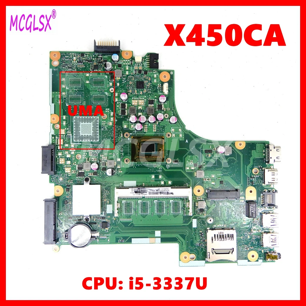 X450CA Mainboard For ASUS X450CC X450CA X450C A450C Y481C Laptop Motherboard With i5-3337U CPU Without Memory 100% Tested OK