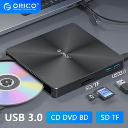 ORICO-caja de Disco para PC y portátil, lector de Disco, grabadora de reproductor, Unidad óptica externa, CD R/RW ROM, DVD, RAM, DL, 5