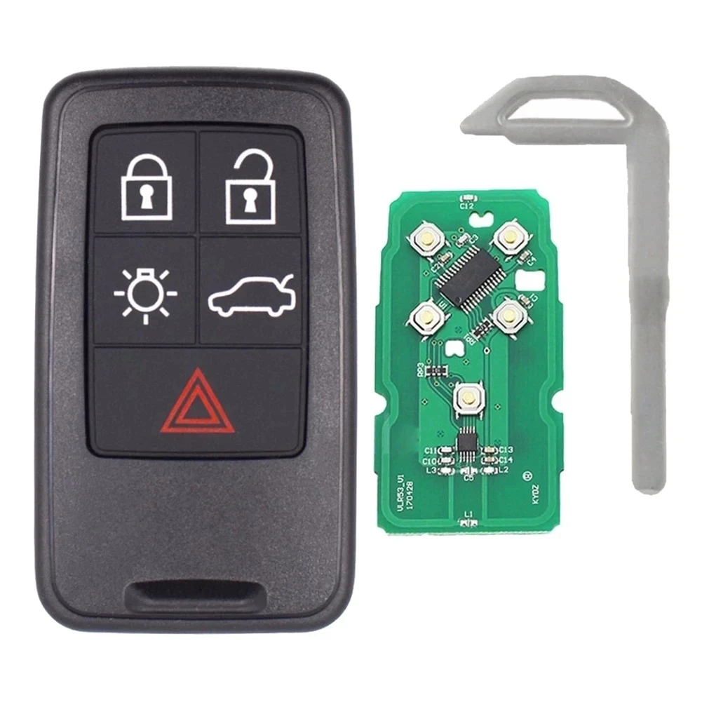 A04E-Car مفتاح ذكي استبدال KR55WK49264 لفولفو S60 S60L S80 XC60 XC70 V40 2007-2016 ID46 PCF7953 رقاقة 433Mhz
