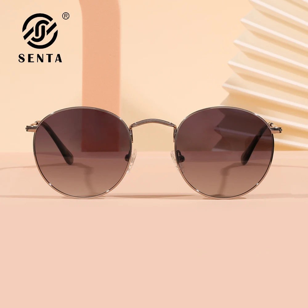 Senta Small Round Metal Polarized Sunglasses for Men Women Steampunk Vintage Sunglasses Men Fishing Car Driving Glasses in Trend